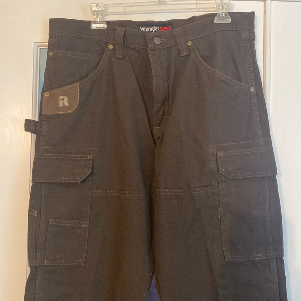 Wrangler Riggs Workwear dark brown 6 pocket thick work pant